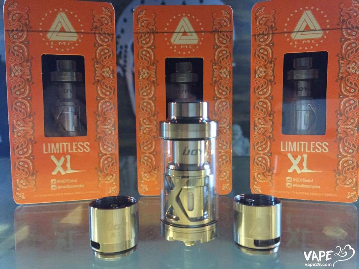 vape_29's tweet photo. Limitless XL tank/RTA by Ijoy now available for $54.99+tax, in-store or online w/ Canada Wide Free Shipping! #ijoy #limitless #limitlessXL https://t.co/aWjr0lDa0c