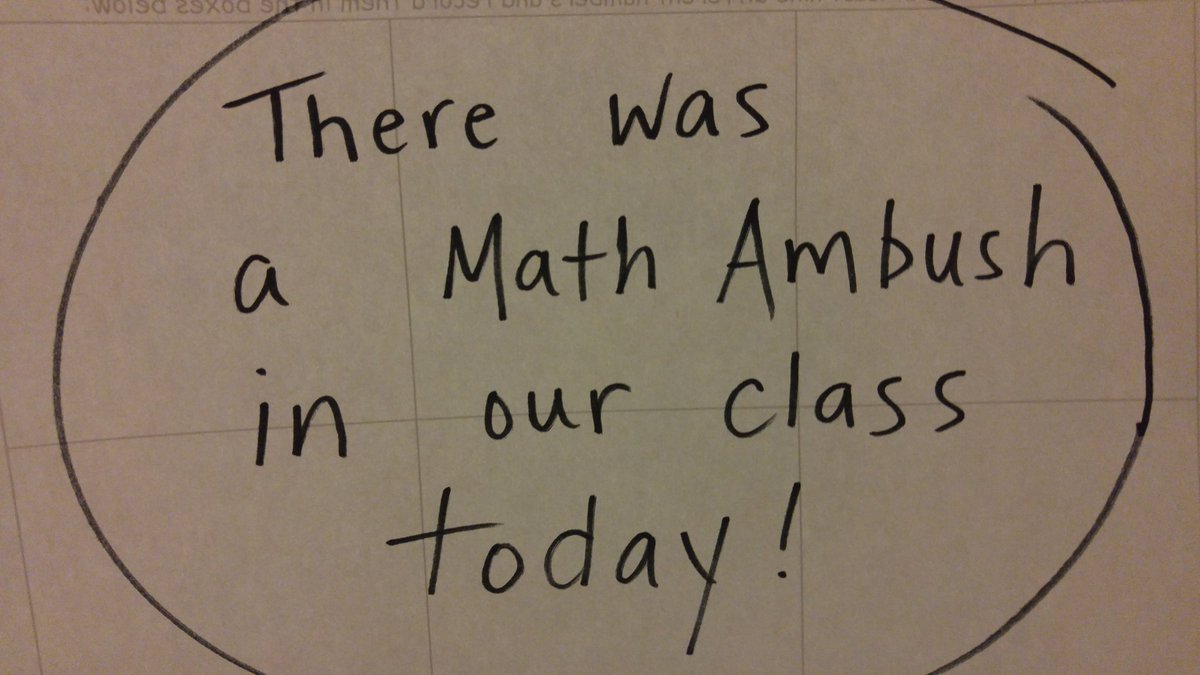 Grade3_4WPS's tweet photo. @mich05GEDSB Stronk's gr 5s made a trip out to our portable today and threw crumpled up pieces of orange paper at us. It was a math ambush! https://t.co/hmF1PHbhSZ