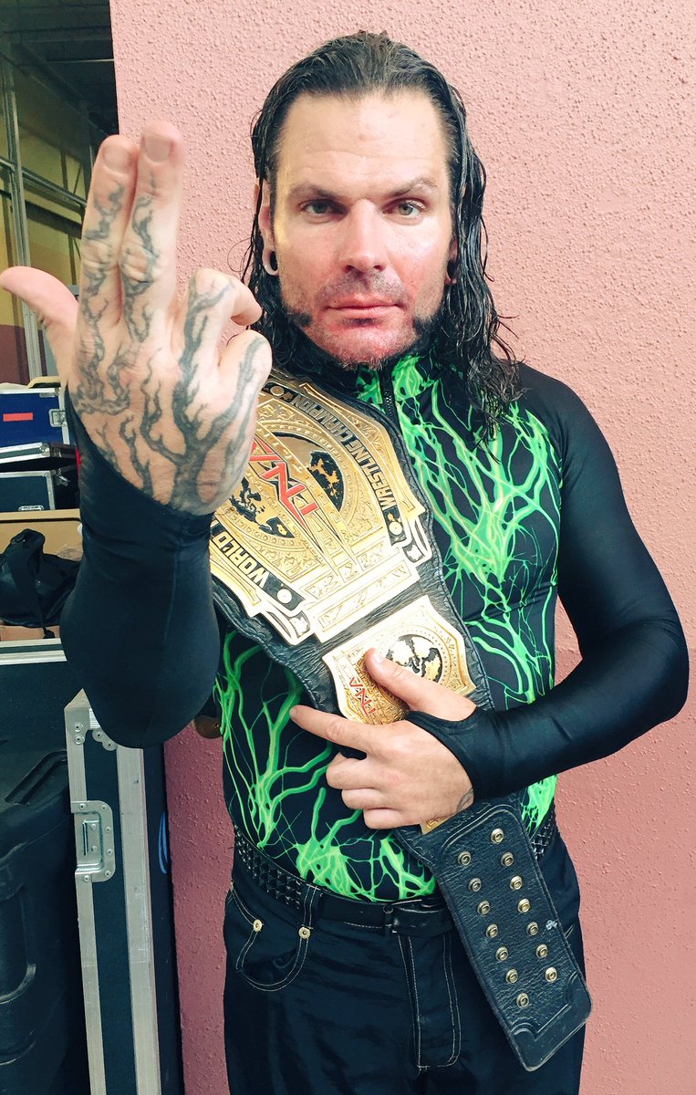 ThisIsTNA's tweet photo. Still the #TagTeamChampions after a #WolfCreekCageMatch! @JEFFHARDYBRAND &amp; @MATTHARDYBRAND! #ImpactOnPop https://t.co/EHInlvy2W5