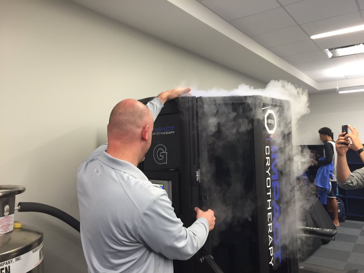 mpghoya's tweet photo. Cryotherapy at #GUThompsonCenter. No place better in all of college basketball. https://t.co/1hEfIoBDRL