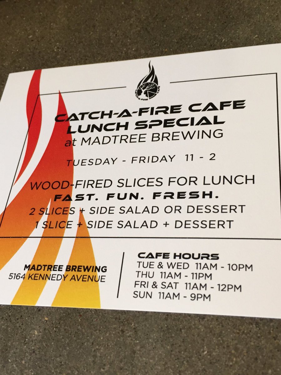 MadTreeBrewing's tweet image. It's not too early to think about lunch on Friday... #lunchbeers