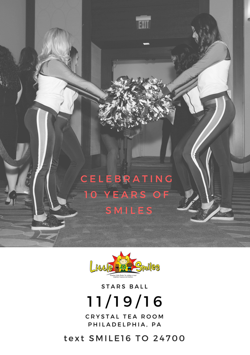 LittleSmilesPA's tweet photo. Help us celebrate #10YearsofSmiles at Stars Ball 2016 at the beautiful Crystal Tea Ballroom!! https://t.co/ilVZgoO6Vx https://t.co/NrLikug5wN
