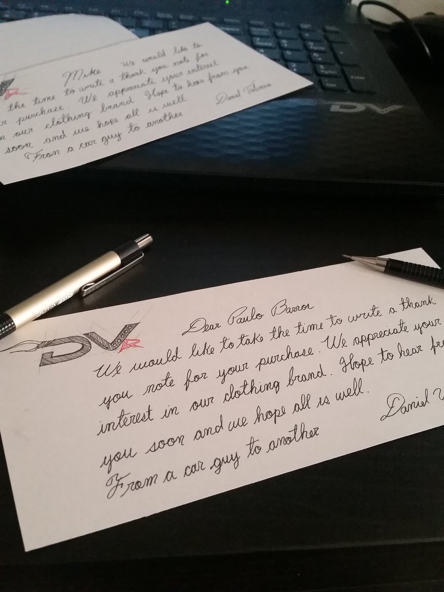 Danvalapparel's tweet photo. We value our customers, after all, we are.all a big family and what characterizes us is our passion for cars. Writing thank you notes! https://t.co/T0UEXpKKwn