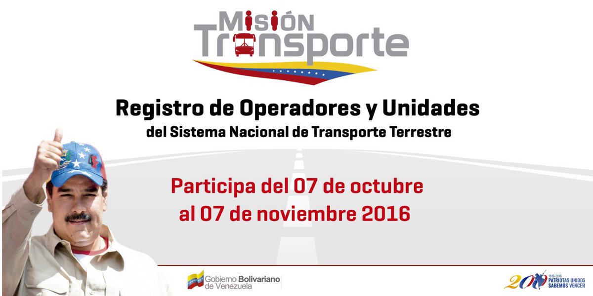 ramolinap's tweet photo. Arranca registro de #MisionTransporte en las sedes del INTT. Eres transportista? No le falles a Nicolás! Participa https://t.co/I49Bz1vzKG