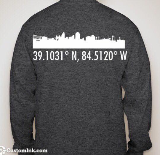IncBreathe's tweet photo. Show your Cincinnati pride and order a Coordinates short or long sleeve shirt! Available in 6 colors, order forms will be passed out soon! https://t.co/VtjzubRTpX