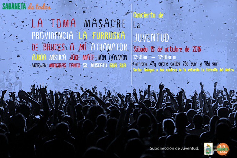 RonDaymon's tweet image. Nos vemos el sabado 15 de octubre en las fiestas de la Juventud en Sabaneta!
 #skapower #Skacolombia