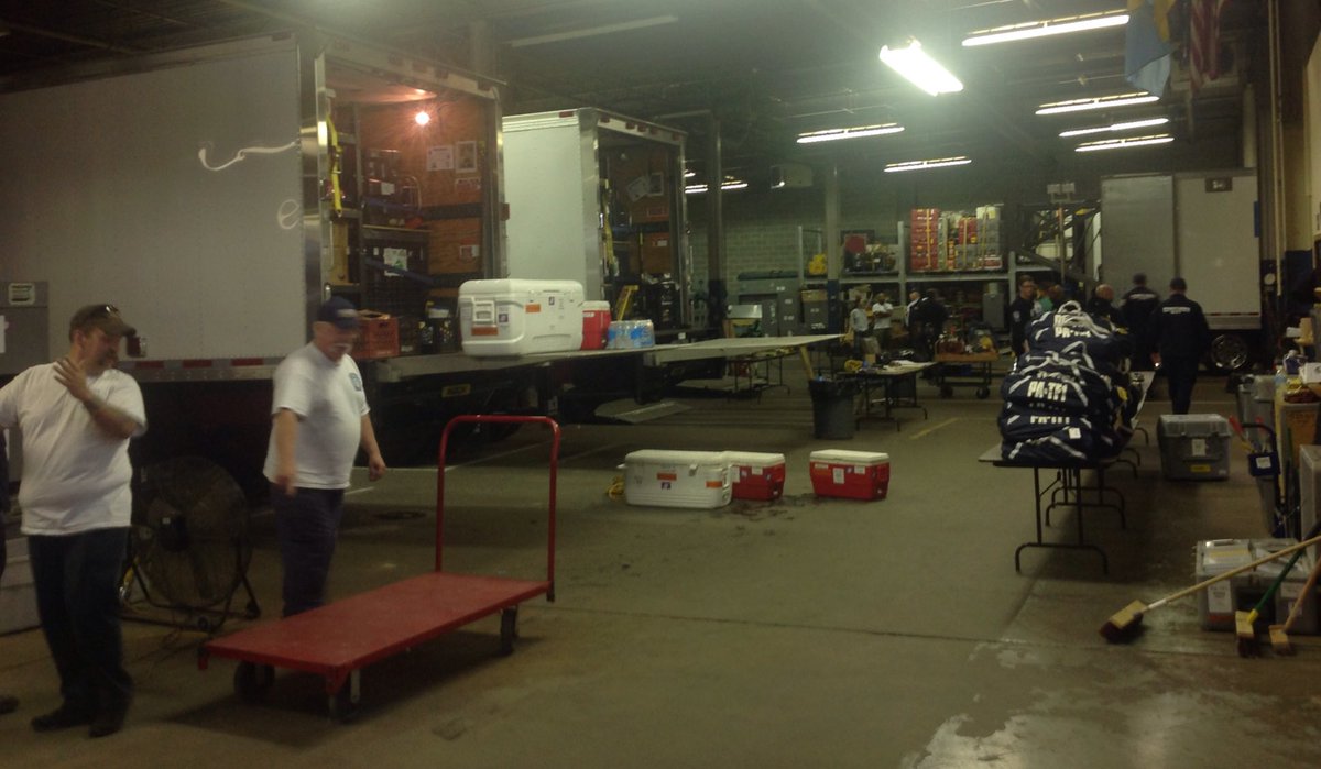 ThielAdam's tweet photo. .@fema #UrbanSearch&Rescue deployment prep for PA-TF1 w/ @PhillyFireDept members/partners. #HurricaneMatthew https://t.co/MFVAtg06gF