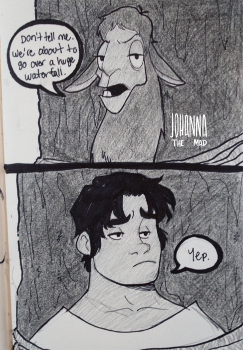 JohannaTheMad's tweet photo. #inktober day 05 - 
Dynamic Duo - Lance &amp; Hunk as Kuzco &amp; Pacha https://t.co/A2ZGvFGPY4