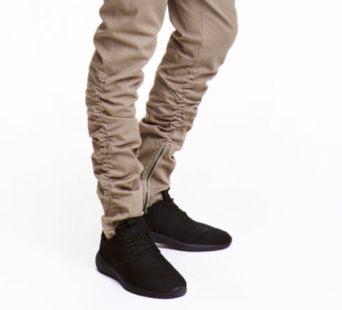 h&m khaki joggers