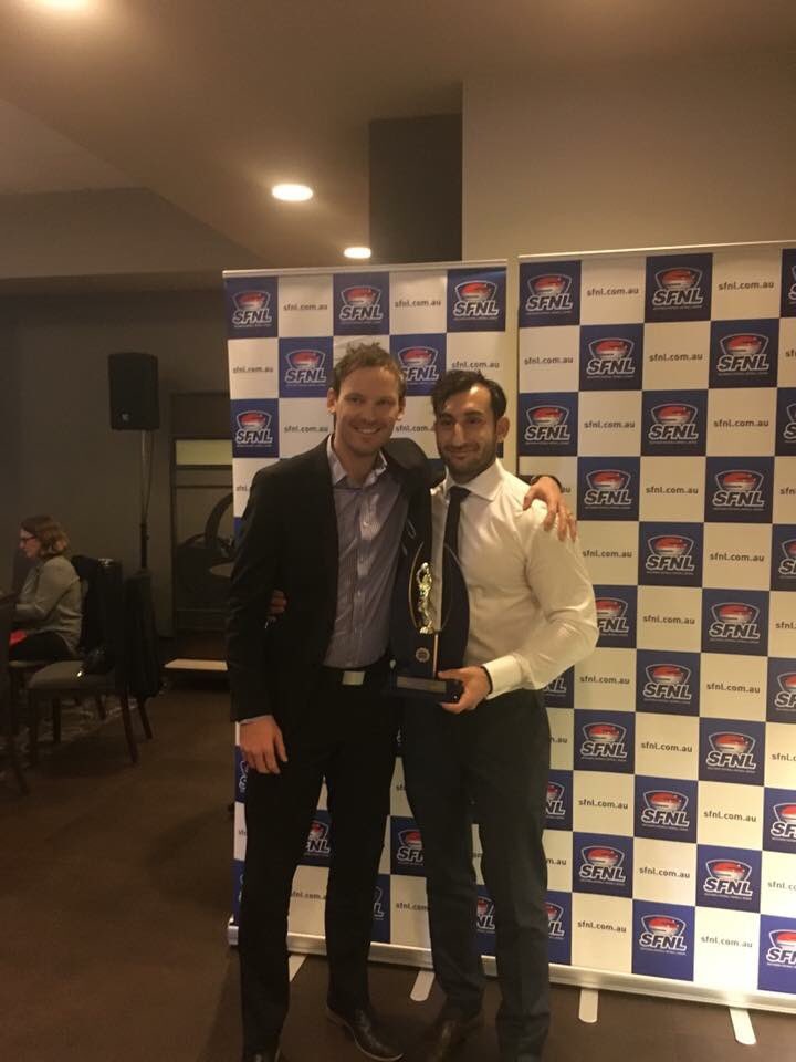 snap of the #goat with his award &amp; coach