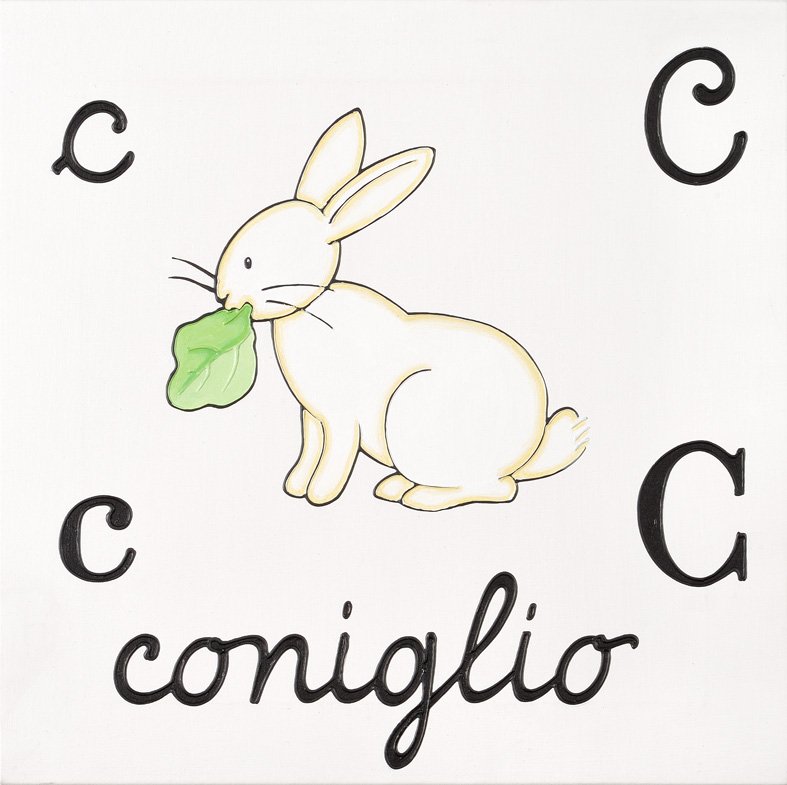 Antonia Ciampi, Alfabeto del cibo, 2014

#ABC #C #coniglio #AntoniaCiampi  #contemporaryart #rabbit