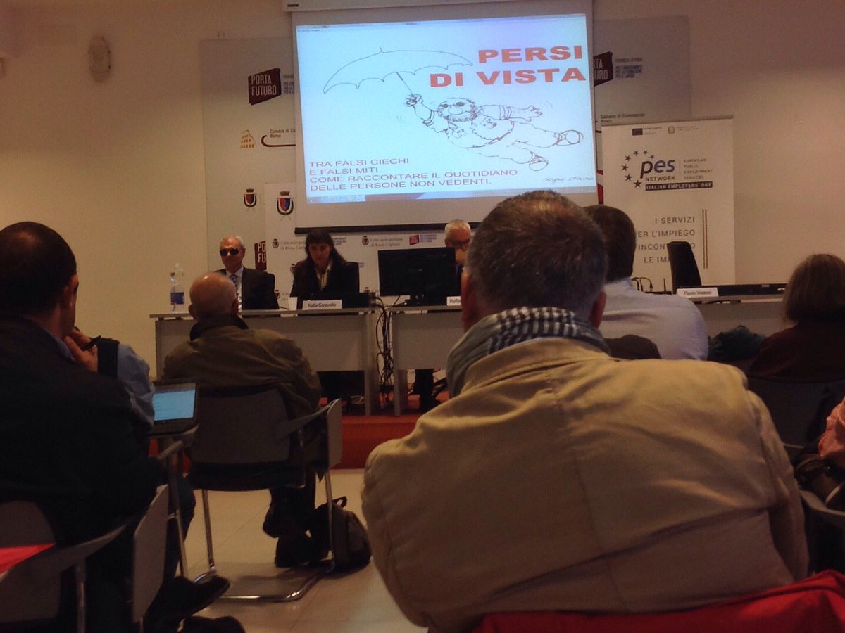 SocialeIt's tweet photo. @PortaFuturo #persidivista @UiciPresidenza @RedattoreSocial #seminario #giornalisti #comunicare #ciechi #ipovedenti https://t.co/YRdTyhlM57