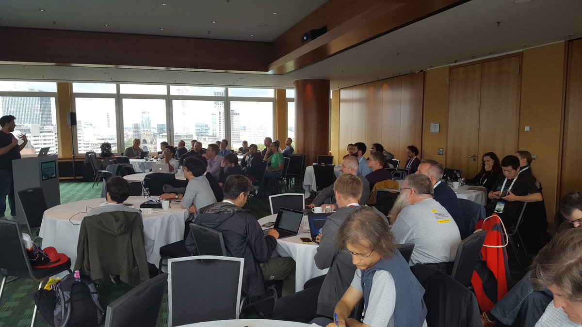 davidvonthenen's tweet image. Full house at #OpenSource Storage Summit #ContainerCon EU. Presentation on @Rancher_Labs with Nick Thomas of Klockner. #CodeOpen