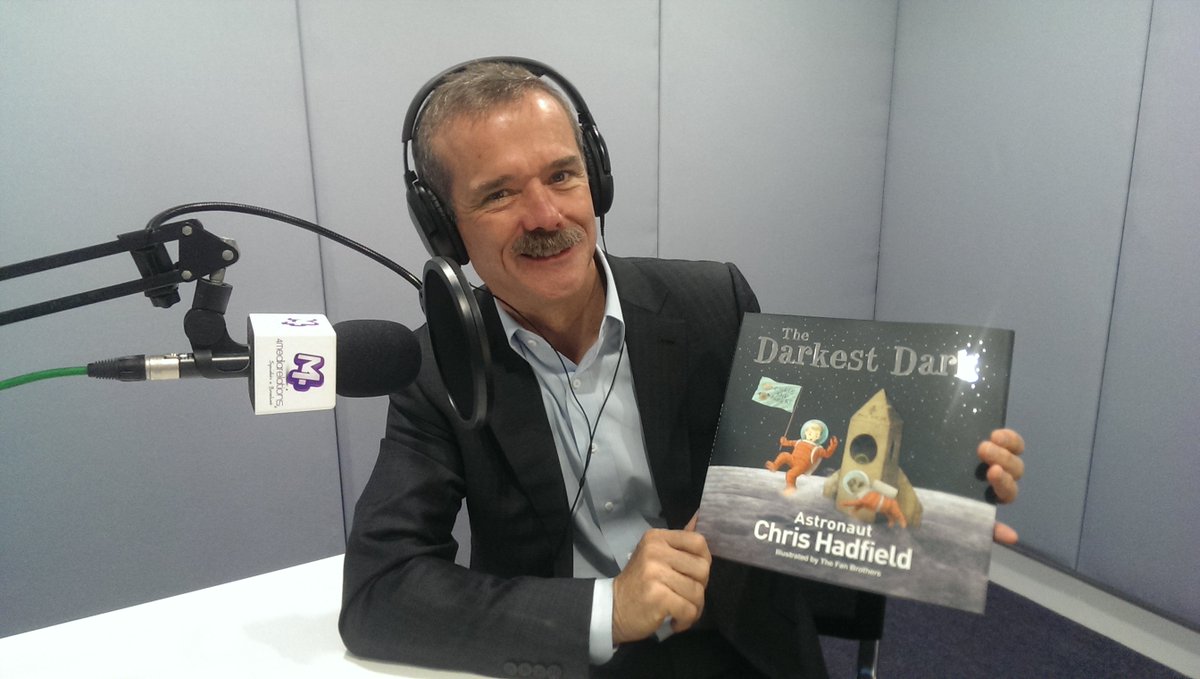 unturnedagency's tweet photo. Really starstruck to have a genuine #astronaut in the studio: the inimitable @Cmdr_Hadfield discussing his new book with @MacmillanKidsUK https://t.co/g72h4ijQyv