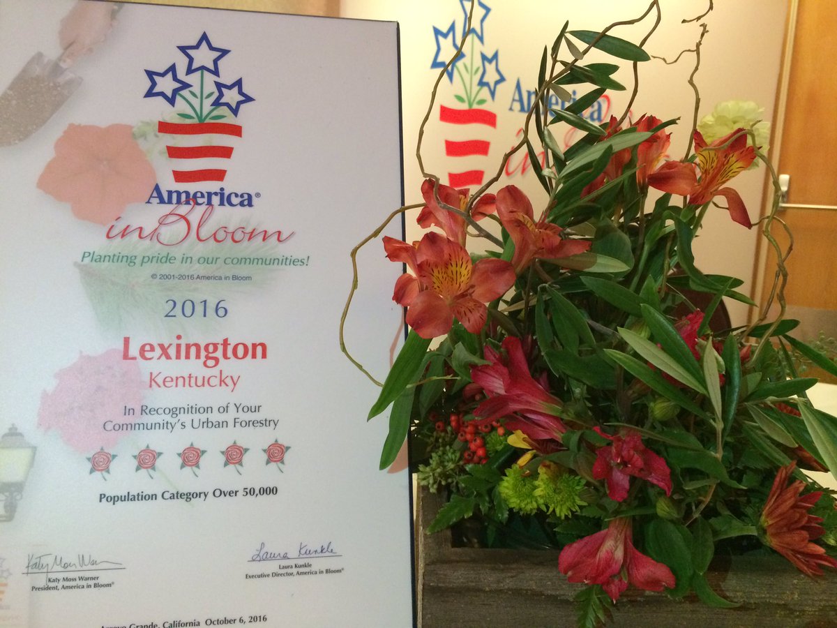 Lexington was recognized for its urban forestry efforts at the <a href="/AmericainBloom/">America In Bloom</a> community awards tonight.