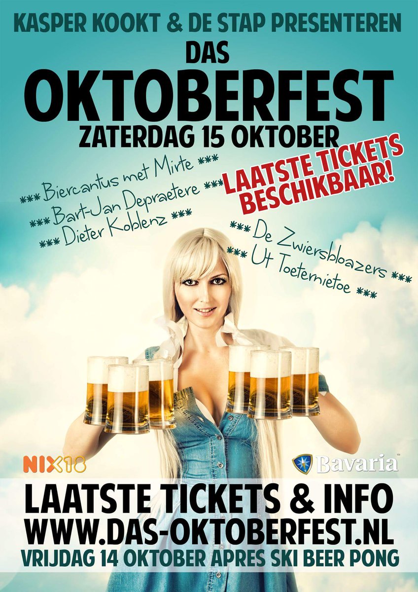 Das Oktoberfest in De Stap! Laatste tickets