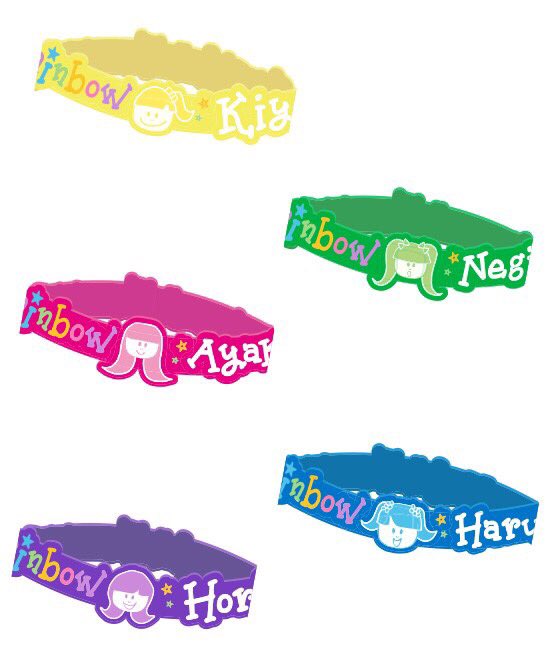 Ex たこやきレインボー公式 در توییتر なにわンダーグッズ公開 たこ虹レインボーシリコンブレスレット 800 各5色 たこ虹初のシリコンブレスレットがメンバーカラーで登場 手書きのらくがきっぽいイラストがとっても可愛いです 何個か重ね付けをしても