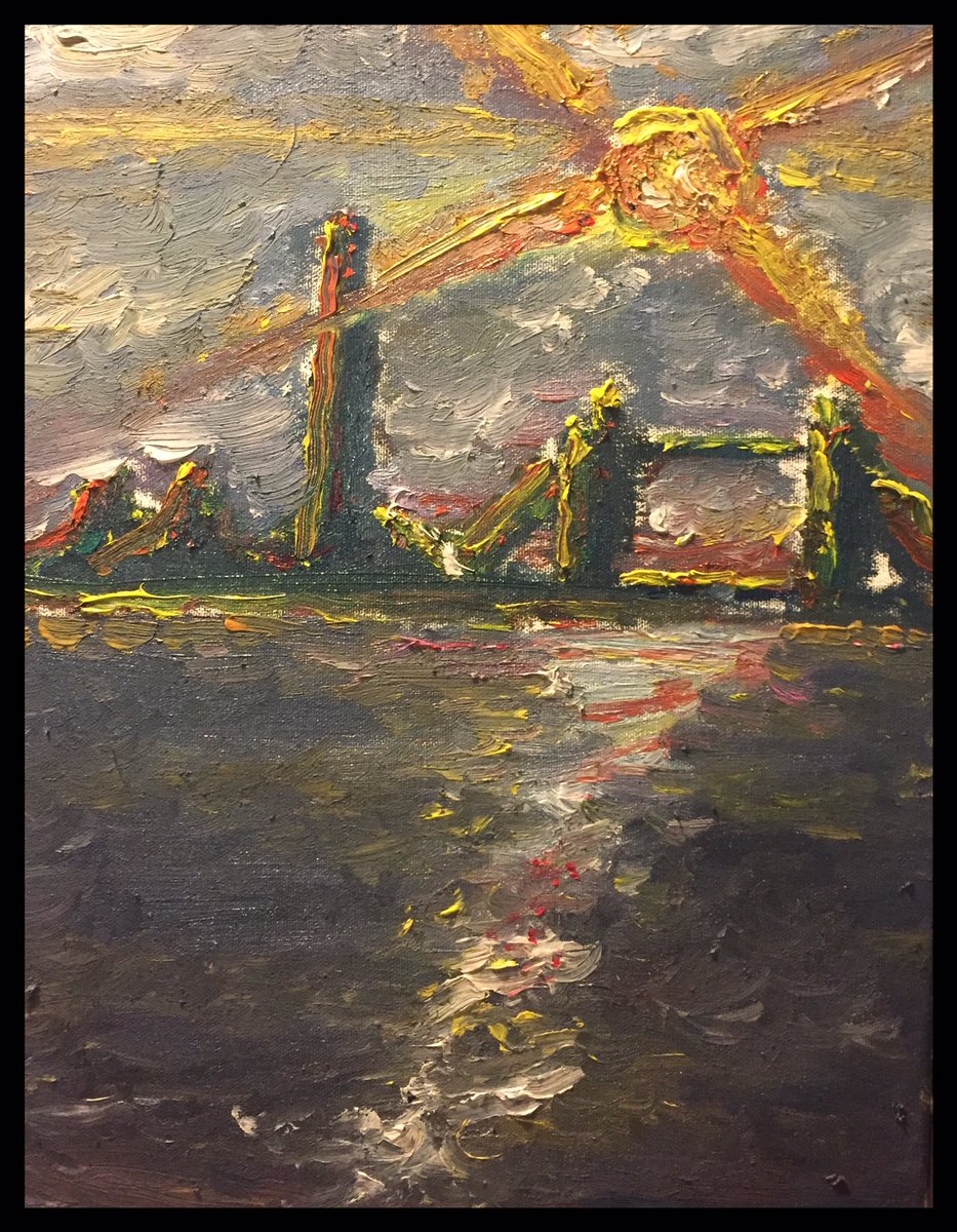 <a href="/artlovesocial/">Art-Love</a> view from Wapping in oil by <a href="/ARROWDRAWINGS/">Oliver Ford Art</a>  @MROLLIEFORD