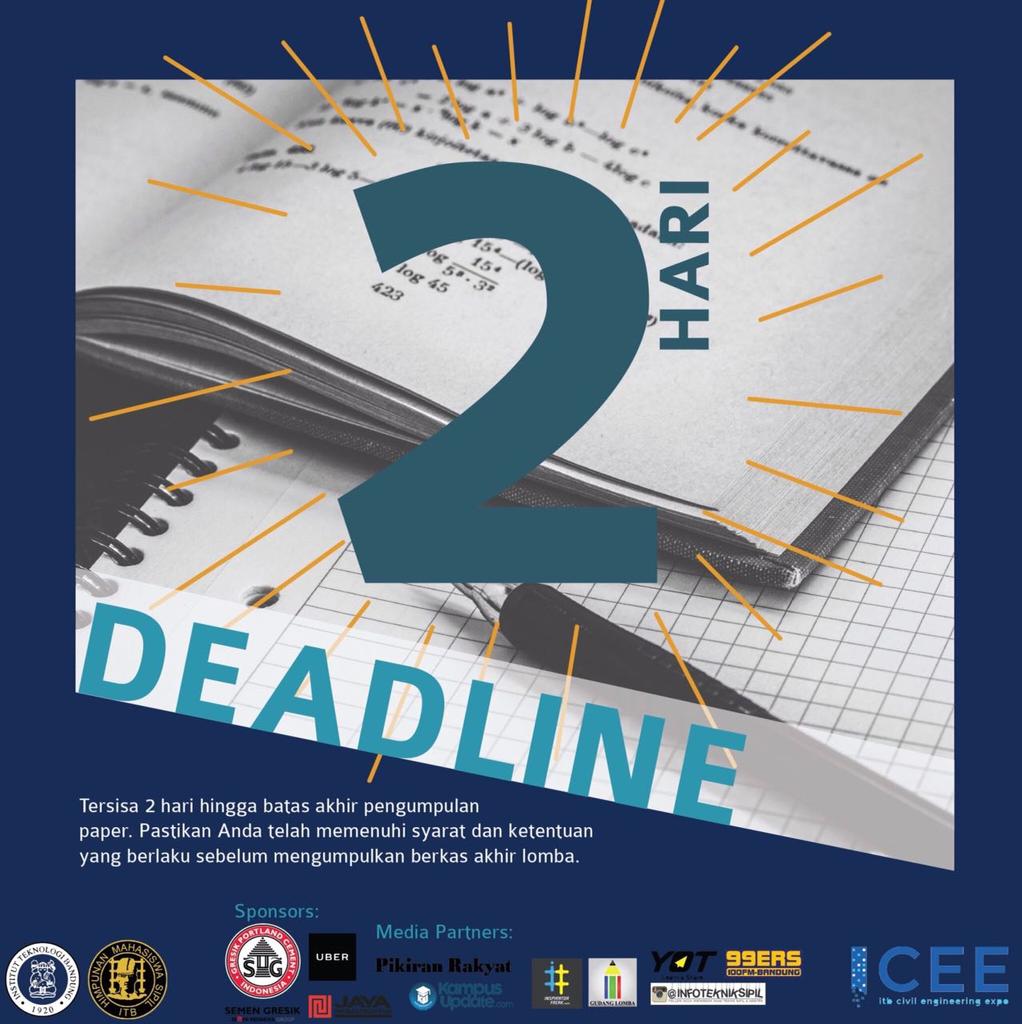 YoungOnTop's tweet photo. [ICEE H-2 TO SUBMISSION]
Tersisa 2 hr lg menjelang pengumpulan karyamu!More info : https://t.co/QBu66QU3Nc #ICEE2016 https://t.co/WYjomh8HD2