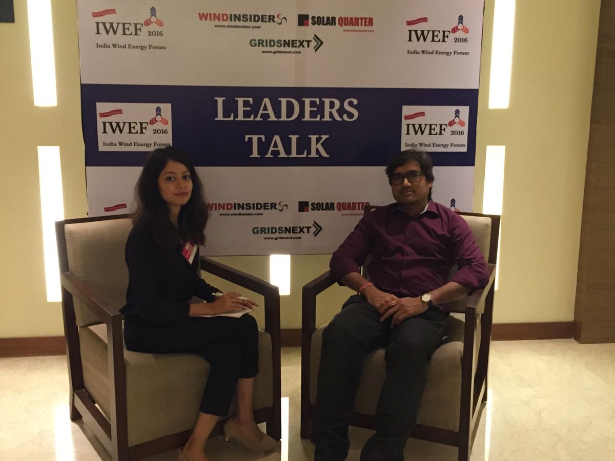 WindInsider's tweet photo. In conversation with Mr. Vikram Rajput, UL India @WindInsider @UL_India #IWEF #iwef2016 https://t.co/H5l3oJO2zD