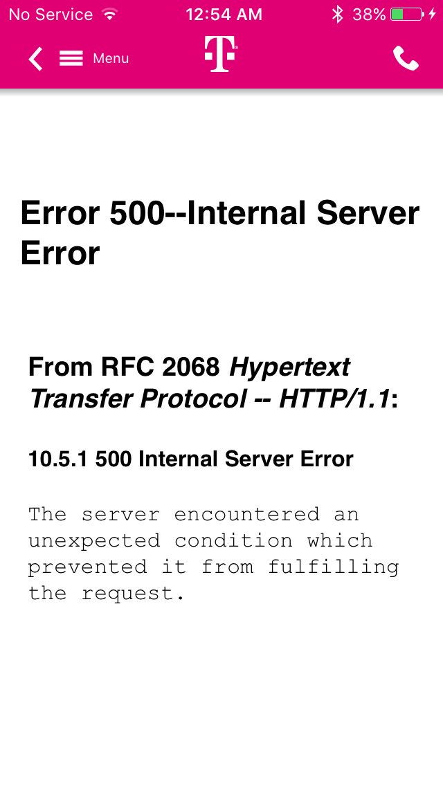 ihekter's tweet photo. Great @TMobile #noservice #appnotworking my service is the worst https://t.co/bycCurP43d