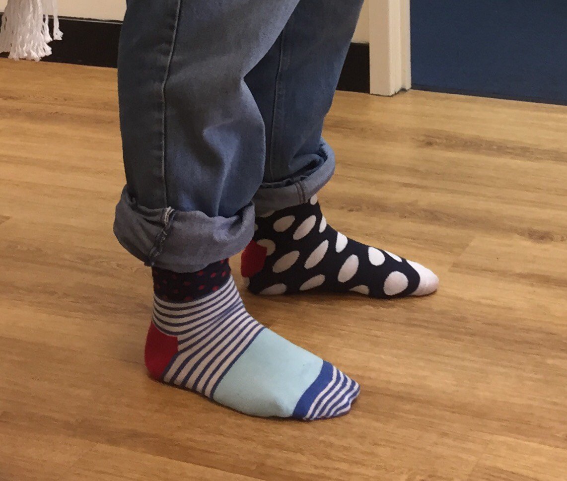 MIFWAorg's tweet photo. Odd socks day ...Luke was our winner #oddsocksday #growgroups #raisingawareness https://t.co/vSghf69x9v