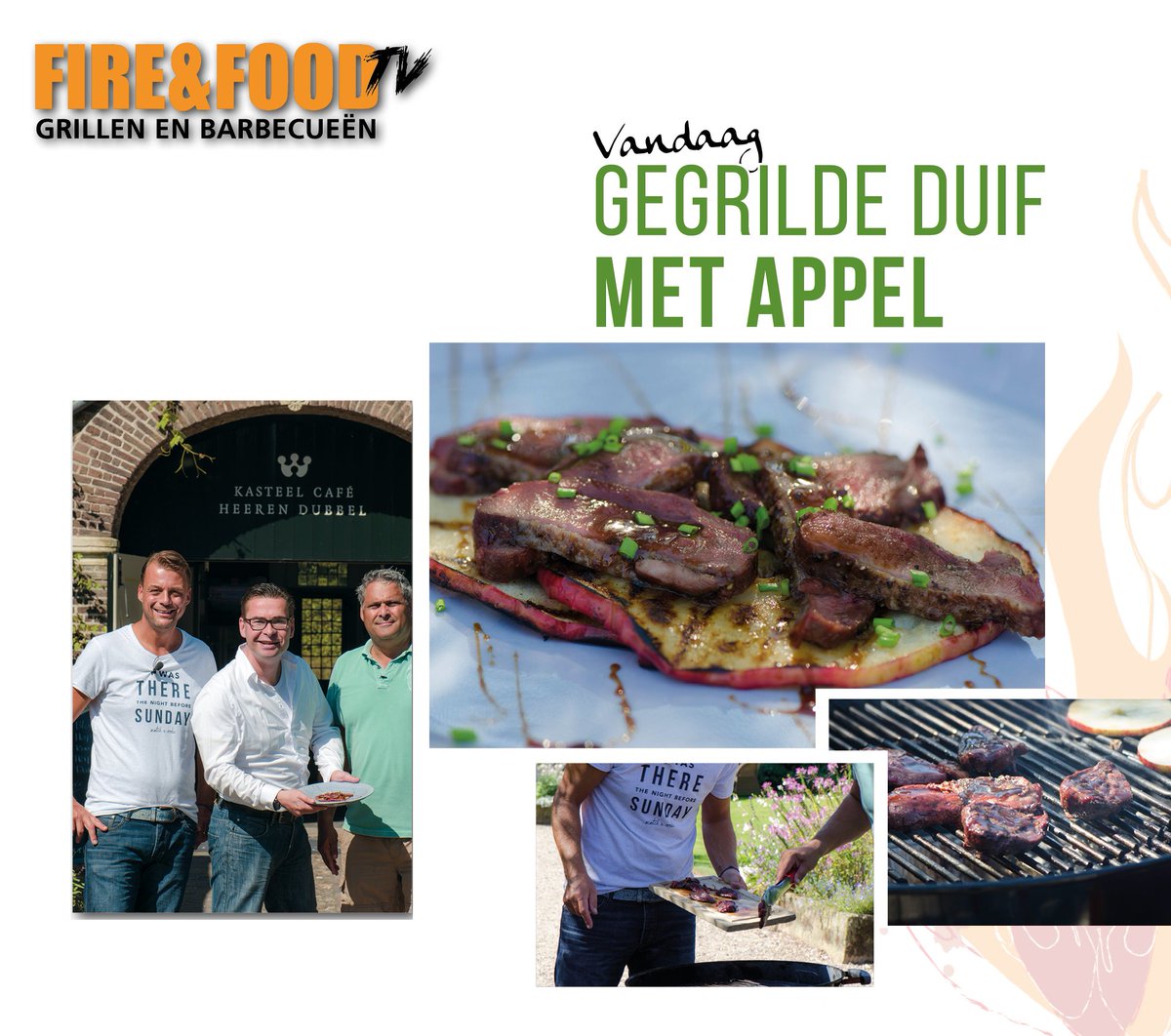 Go ‘wild’ on your BBQ! Vandaag bij <a href="/fire_food/">Fire&Food</a> TV en <a href="/HeerenDubbel/">Heeren Dubbel</a> een gegrilde houtduif met appel. Check de video youtu.be/8UeZMUZvbhc