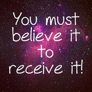 You must believe it to receive it!
Believe in yourself!  Continue to be a #winner. 🏆 #HappyFriday