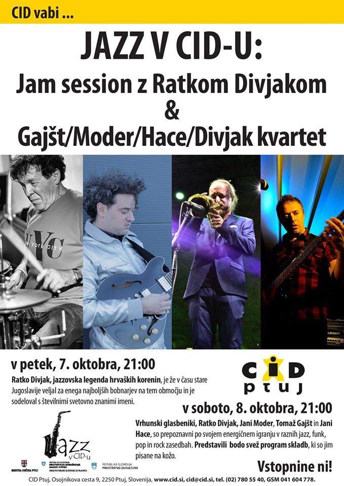 🎺🎷🎶Jazz weekend with Slovenian music legends. Starting today at 21.00! W e l c o m e ! :)