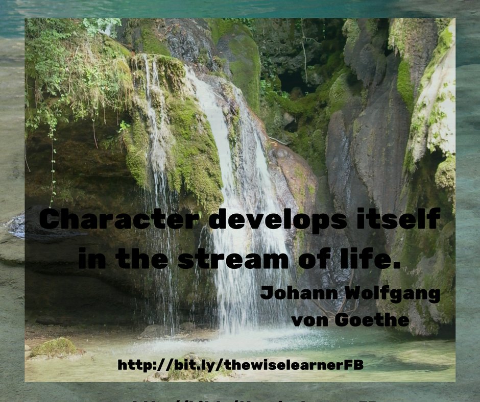 rennyslade's tweet image. 'Character develops in the stream of life' - Goethe
#thewiselearner #staywiththeflow #character #goalsettingclarity