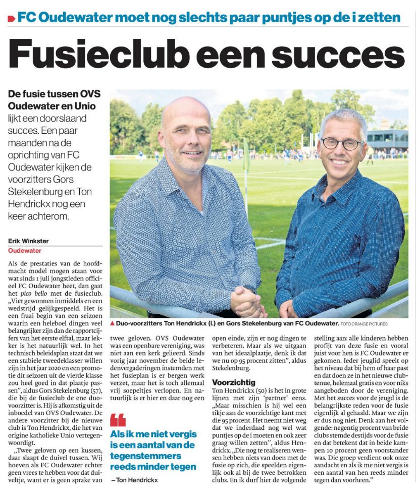 Eerder deze week in het AD