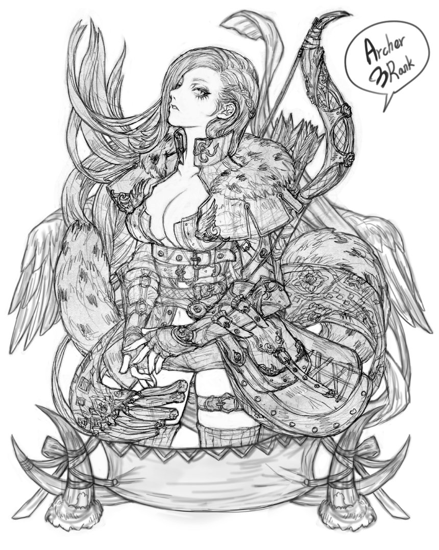 8888MAGGI8888's tweet image. 간만에 트오세 셀프 덕질입니다+_+)/
3랭크 직업군들 연필 스케치예요~~