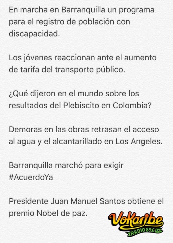 vokaribe's tweet photo. #InformativoVokaribe 
11am y 6pm 
89.6FM / https://t.co/n1KAeOQJ5E
#TuEntornoEsLaNoticia 
#TitularesDeHoy https://t.co/Cvqu9gQFJ5