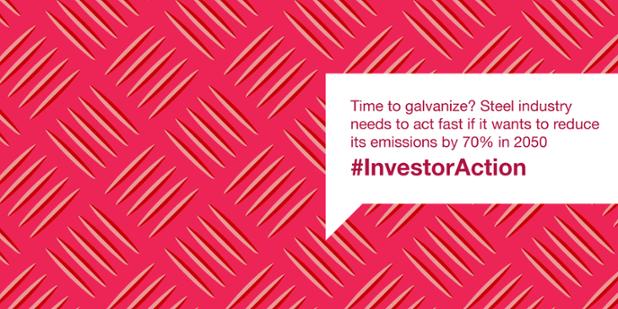 CDP's tweet photo. Time to galvanize? Steel industry must act fast if it wants to reduce its #emissions by 70% in 2050 https://t.co/JzjwdM5tmJ #InvestorAction https://t.co/ksDS2brauL