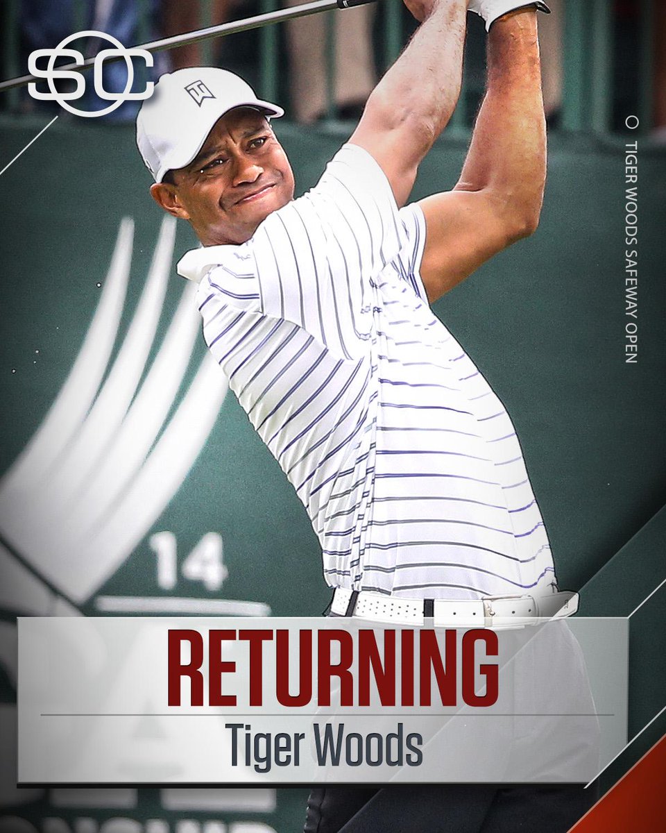 SportsCenter's tweet photo. He's back.

Tiger Woods will make his return to competitive golf as he commits to PGA Tour season-opening Safeway Open next week. https://t.co/NApKZhZsuN