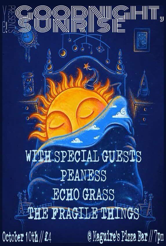 echograss's tweet photo. Monday @MaguiresPizza we're supporting @gnsrband on their first uk tour with @PeanessBand &amp; @FRAGIL3THINGS come down its gonna be a good one https://t.co/YCl0EbqSlG