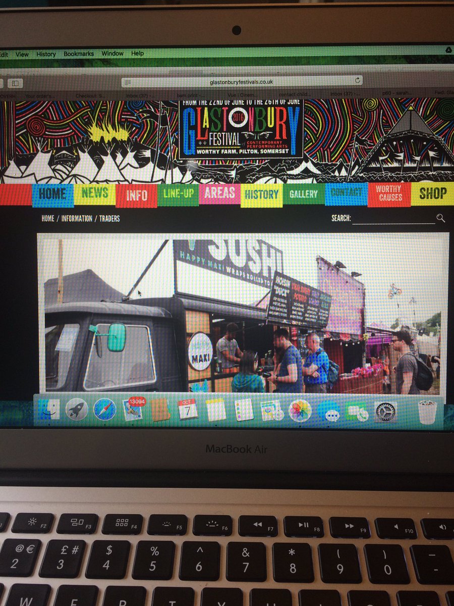 Already thinking ahead to Glasto 2017 - so happy to see our buds <a href="/thehappymaki/">Happy Maki</a> featured on the traders homepage 🙌