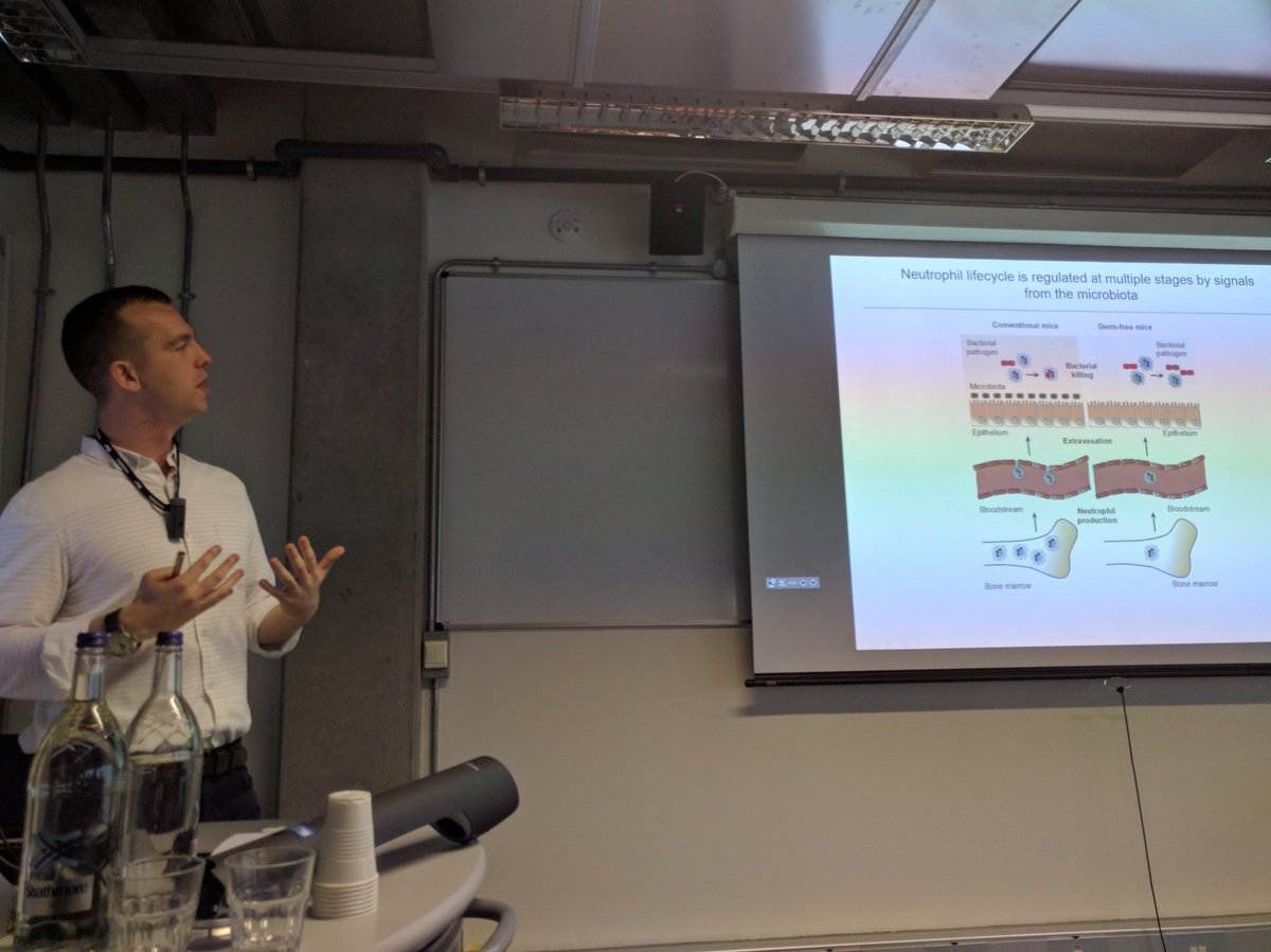 avi_cmbi's tweet photo. Tom Clarke telling us about the role of the microbiome in immunity to infection #CMBI_IISC https://t.co/hRvzyFH3LO