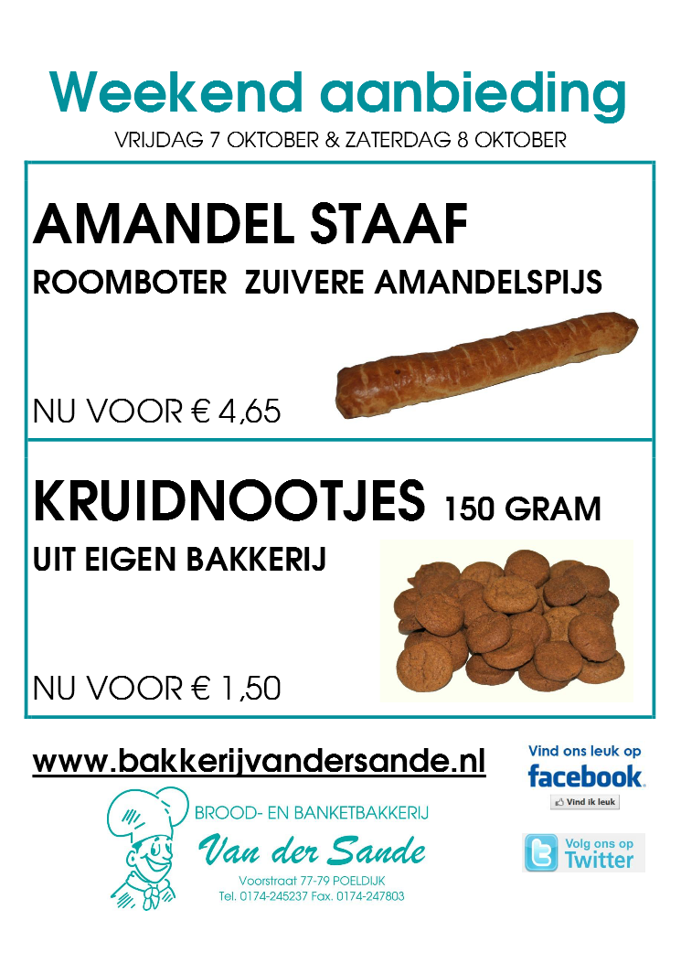 Zin om alvast in Sinterklaas stemming te komen? Dit weekend heb je volop gelegenheid met: Amandelstaaf en Kruidnootjes. Geniet van de smaak!