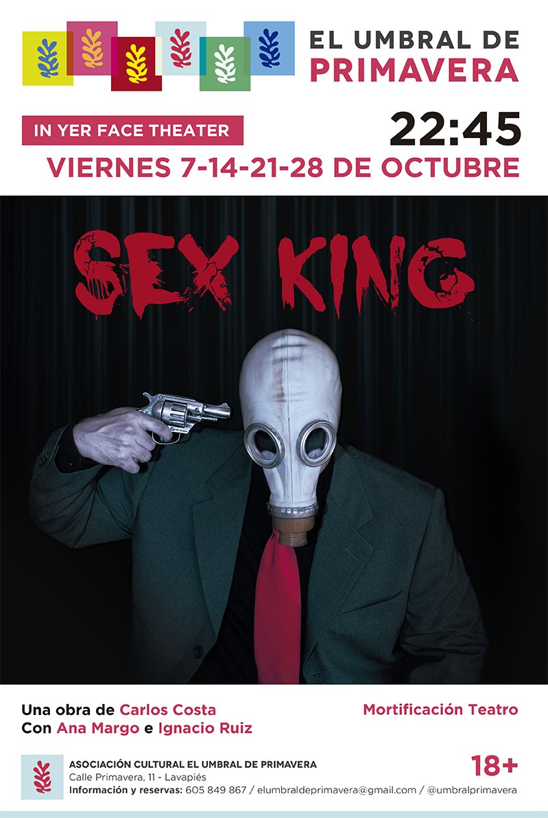 mortificart's tweet photo. HOY ESTRENAMOS Sex King en Madrid. Umbral de Primavera (Lavapiés) 22:45
Ven a vomitar semen.

#teatro #teatromadrid #elumbraldeprimavera https://t.co/lAEySJffKw