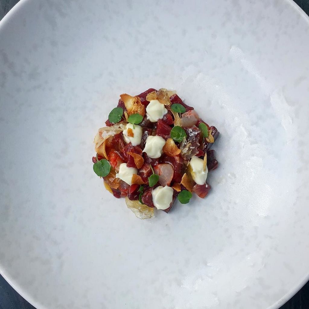 mikereidchef's tweet photo. Another new #Raw dish for our #glutenfree menu launch next week @mrestaurants #MVictoriaSt Galician Tartare | Cured… https://t.co/jiwm9n0IJv