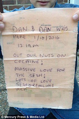 BestoftheMail's tweet photo. Can't stop laughing at this Mail story - young boy finds message in a bottle from coked up 'sesh gremlins' https://t.co/Aypfzm9qSY