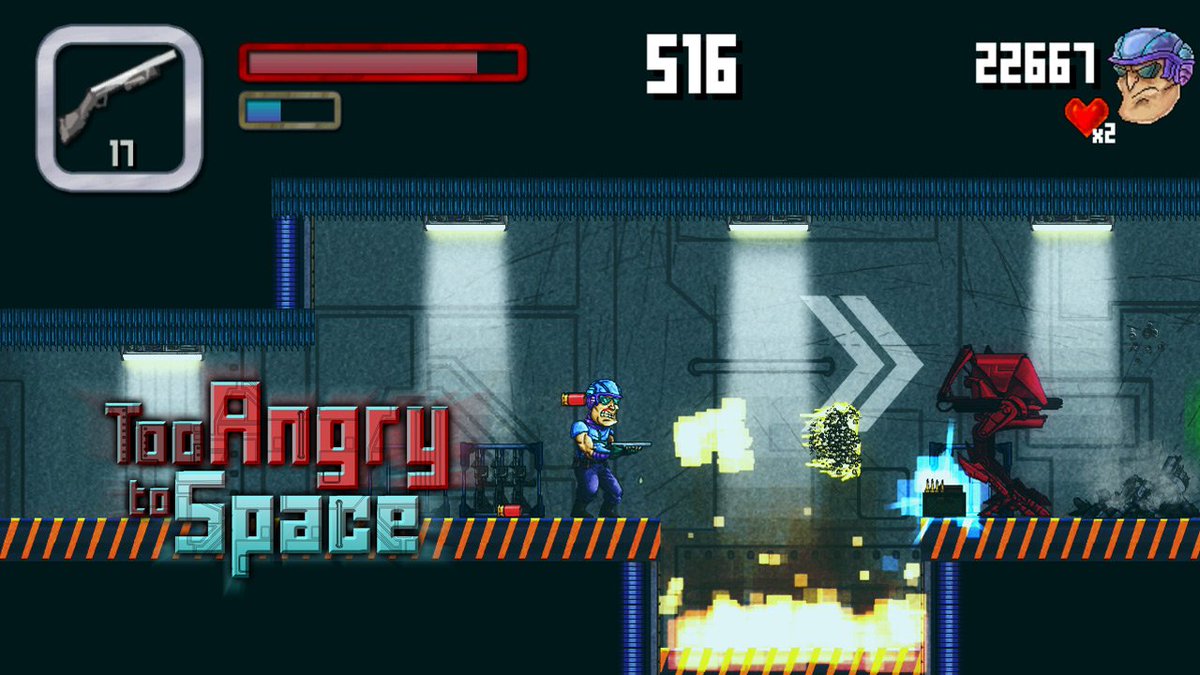 AK84C's tweet photo. If you don't know there's the SALE. #TooAngryToSpace is 40% cheaper https://t.co/29Yd8lC83U #indiegame #retro #Steam https://t.co/HembaygC6n