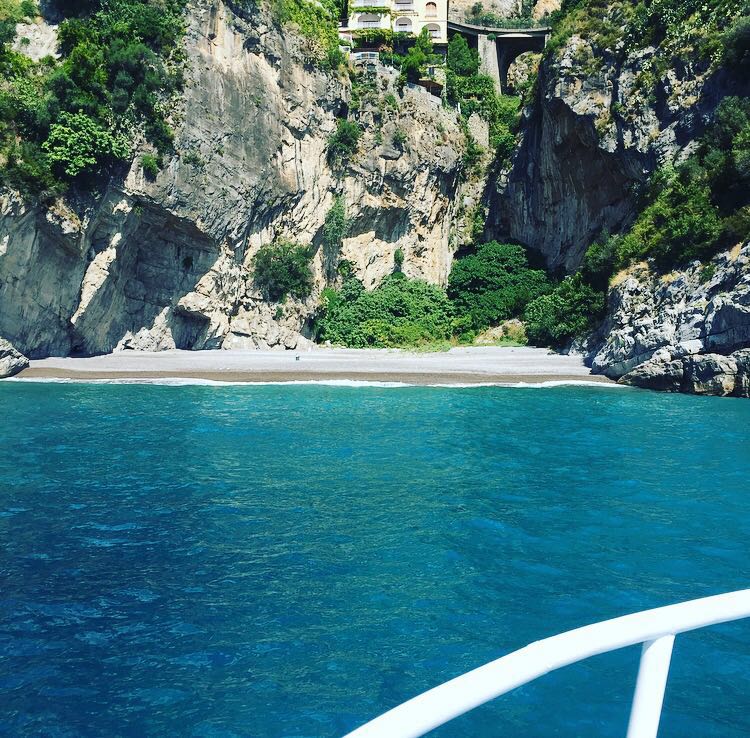 Secret beach vibes on the Amalfi Coast: be enchanted by the breathtaking colors of the sea. #Italy