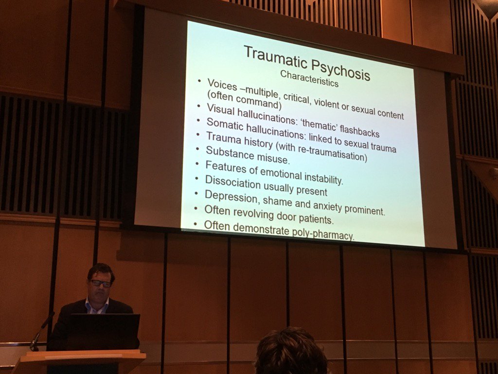 RachelUTG's tweet photo. #gapcap Turkington traumatic psychosis- hallucinations hallmark of response to cbt  wonderful speaker: ACTIONS study https://t.co/uN25UTlrWJ