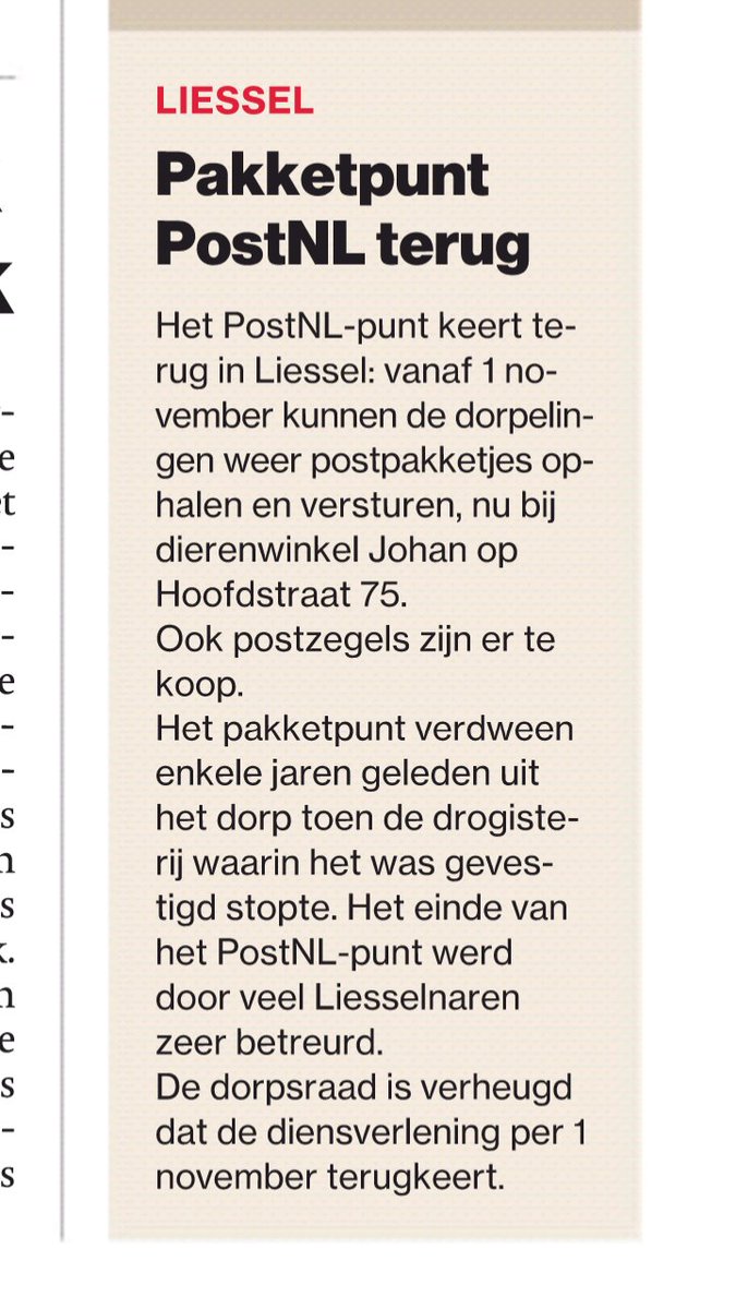 In #Liessel kunnen weer pakketjes worden verstuurd. Veel mensen vonden het niet haalbaar, maar <a href="/HelmVerhees/">Helm Verhees</a> dacht daar anders over!