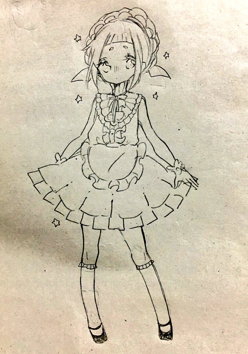 溜めてた落書き💫💫💫
描きやすい創作ちゃんを考えてた 