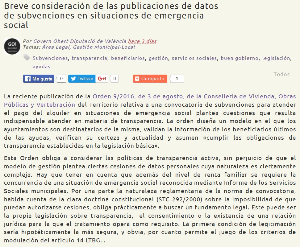 GO_DIVAL's tweet image. Publicación de datos de subvenciones en situaciones de emergencia social bit.ly/2dzDLht #MyFirstBlog en @novagob. 
¡Feliz viernes!