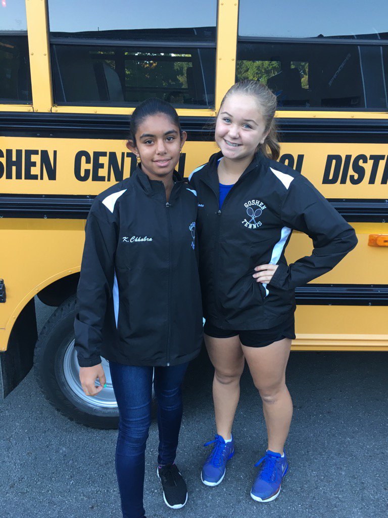 Good luck to Jane &amp; Kareena playing in today's OCIAA singles championships! <a href="/VTENNIS_GHS/">Girls Varsity Tennis</a> #Goshenpride