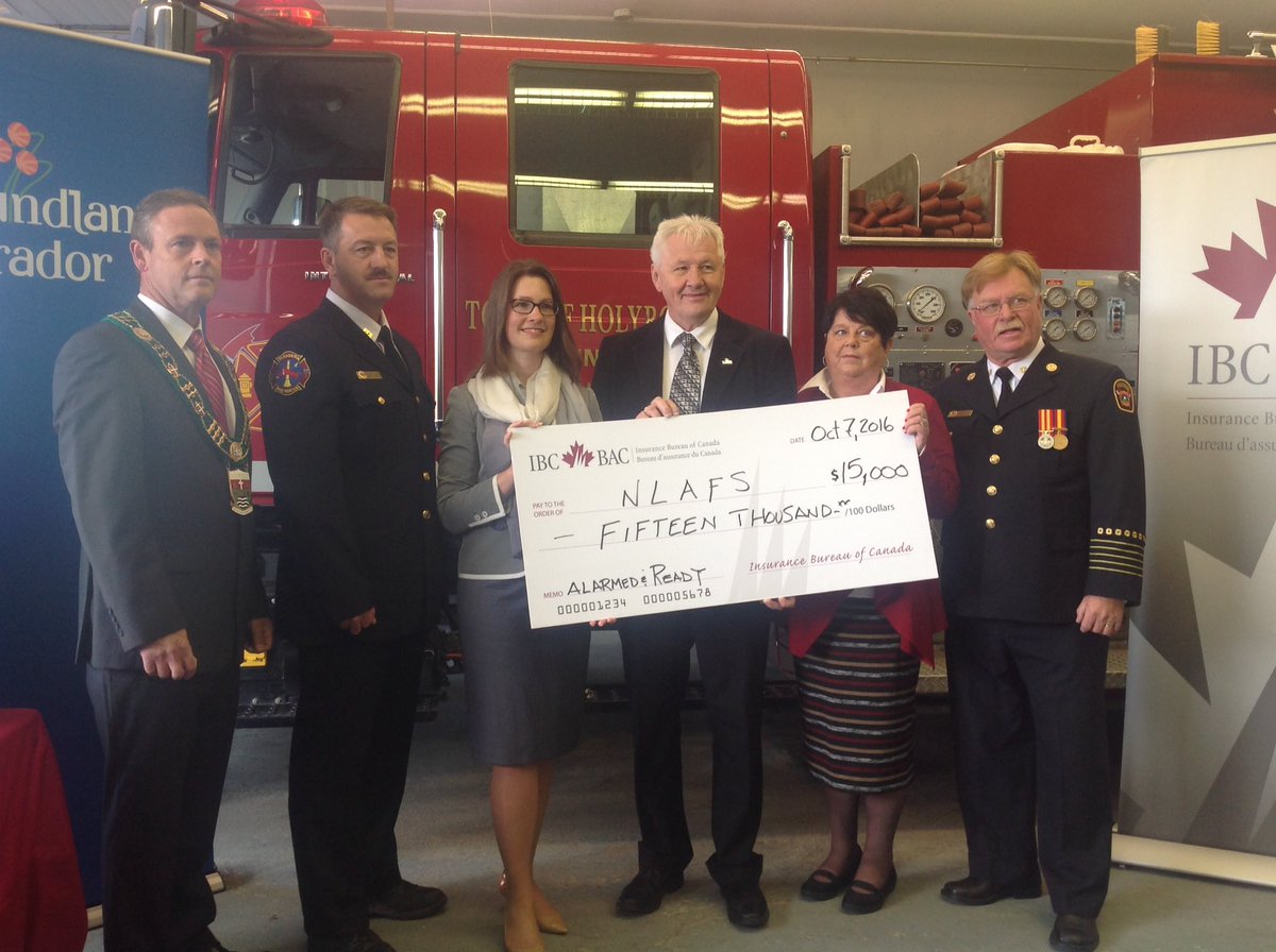 ECCC_GovNL's tweet image. A big TY to @IBC_Atlantic for supporting this program for 5 years with $75,000. @NLFireServices @HolyroodFire
